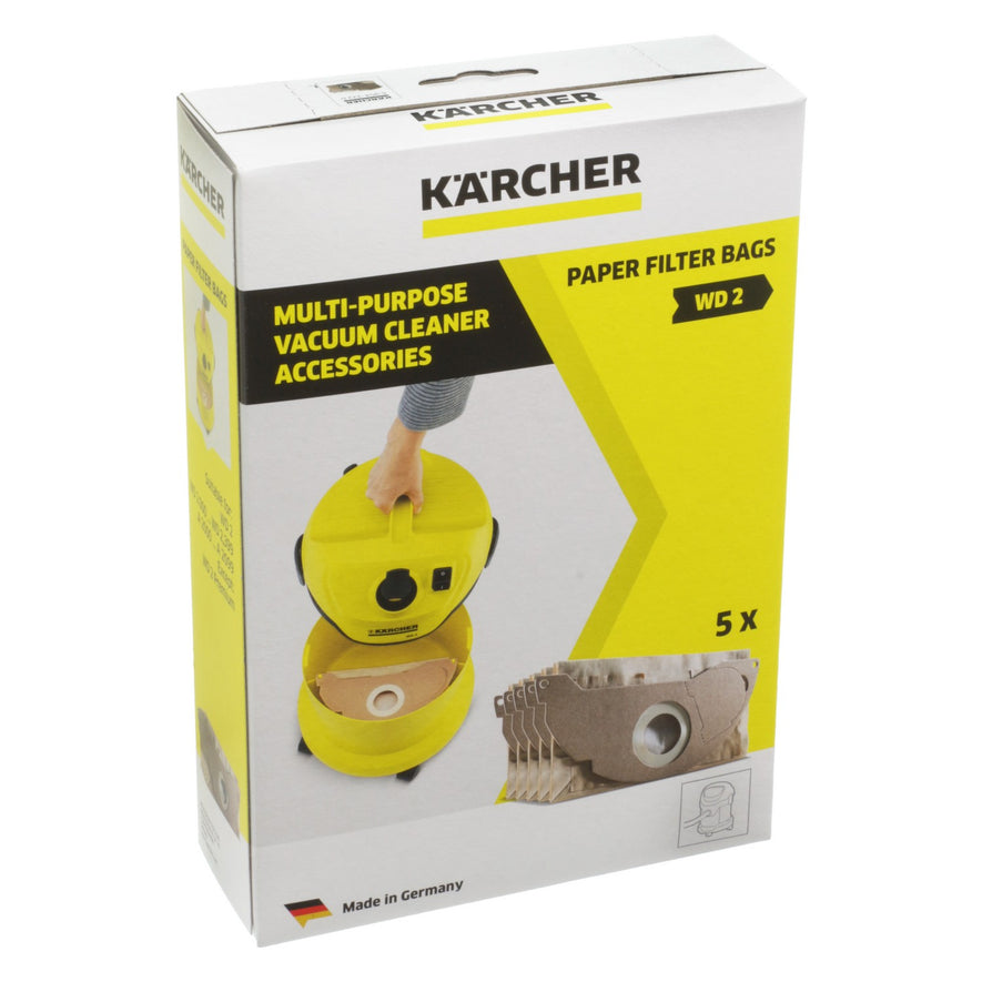 Genuine Karcher Paper Vacuum Bags (Pack of 5) - 6.904-322.0^000