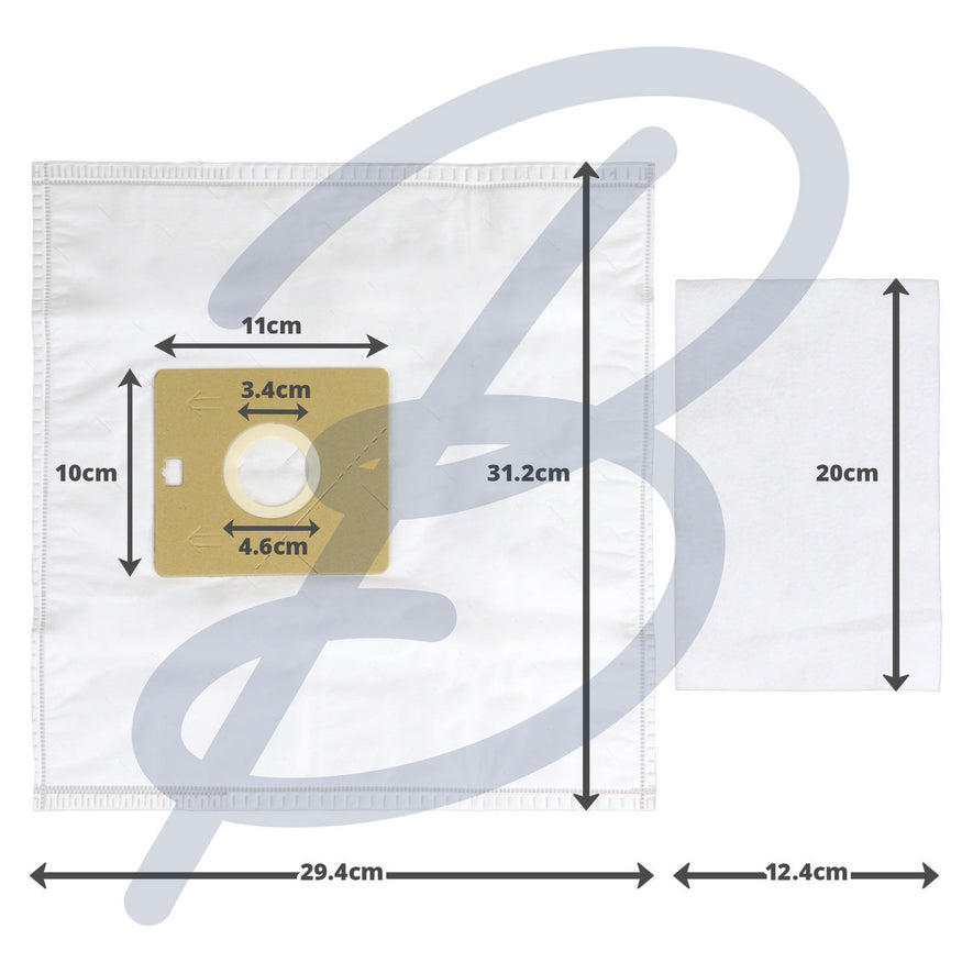 Compatible Microfibre Vacuum Bags (Pack of 8) - VB102^000