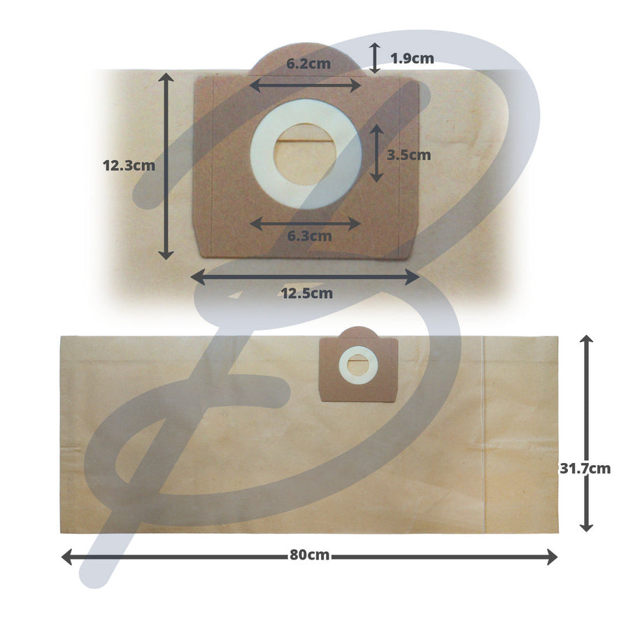Compatible VB156T for Goblin Aquavac; Rowenta 'ZR80' Paper Bags (x10) - VB156T^000