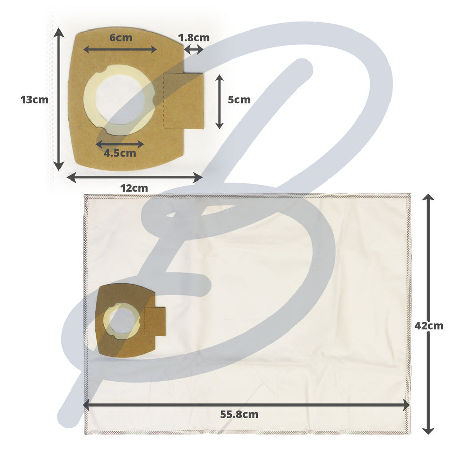 Compatible Microfibre Vacuum Bags (Pack of 4+1) - VB826^000