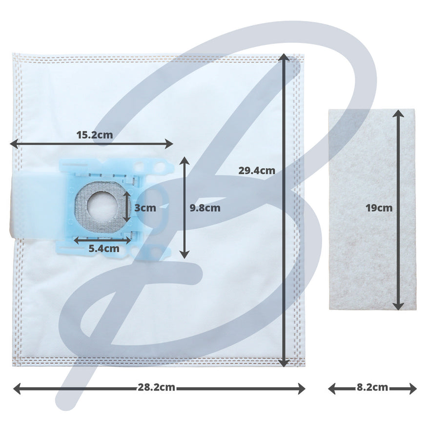 Compatible VB827 for Bosch Siemens 'G ALL Plus' Type Power Microfibre Bags & Filter (x5+1) - VB827^001