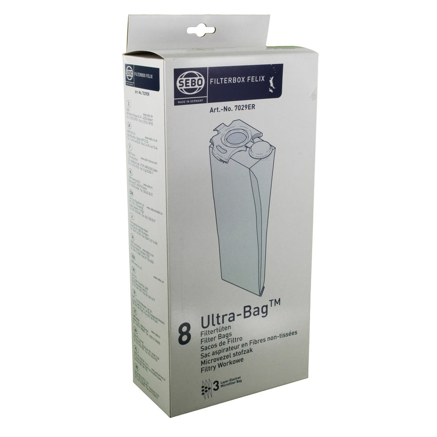 Genuine SEBO Microfibre Vacuum Bags (Pack of 8) - 7029ERC^000