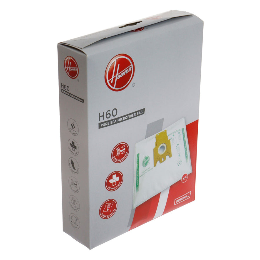 Genuine Hoover Microfibre Vacuum Bags (Pack of 4) - H60^000