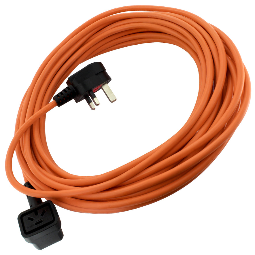 Compatible for Numatic Orange Cable & 13A Plug Assembly with 3-Pin Connector (10M) - PFC241^000