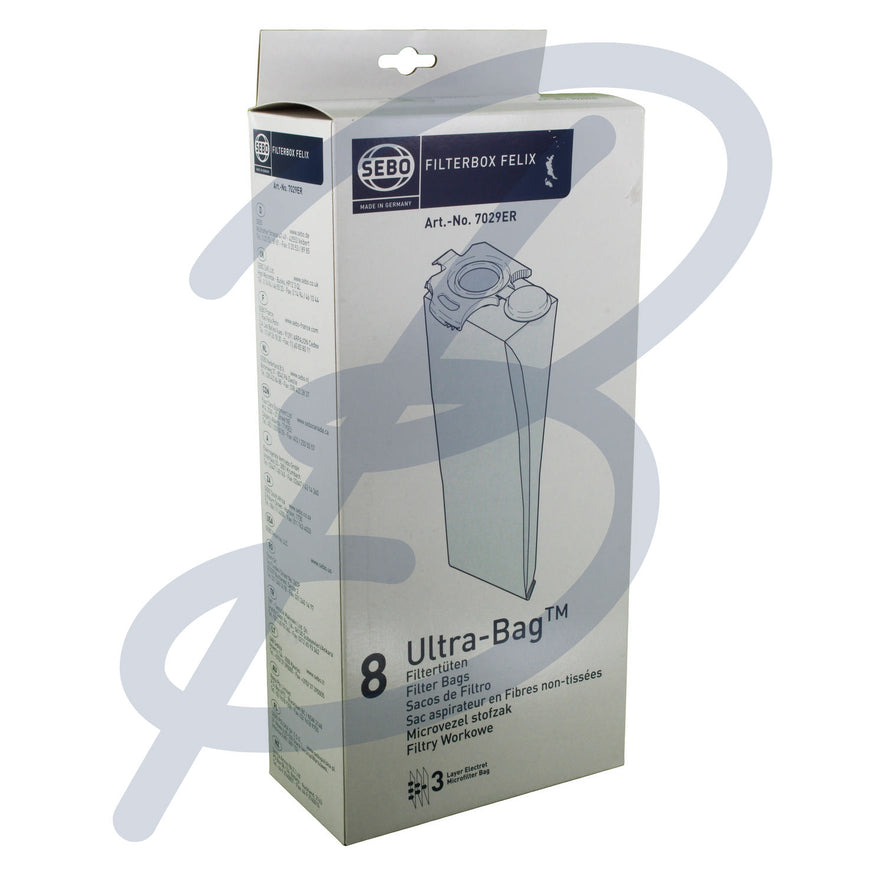 Genuine SEBO Microfibre Vacuum Bags (Pack of 8) - 7029ERC^000