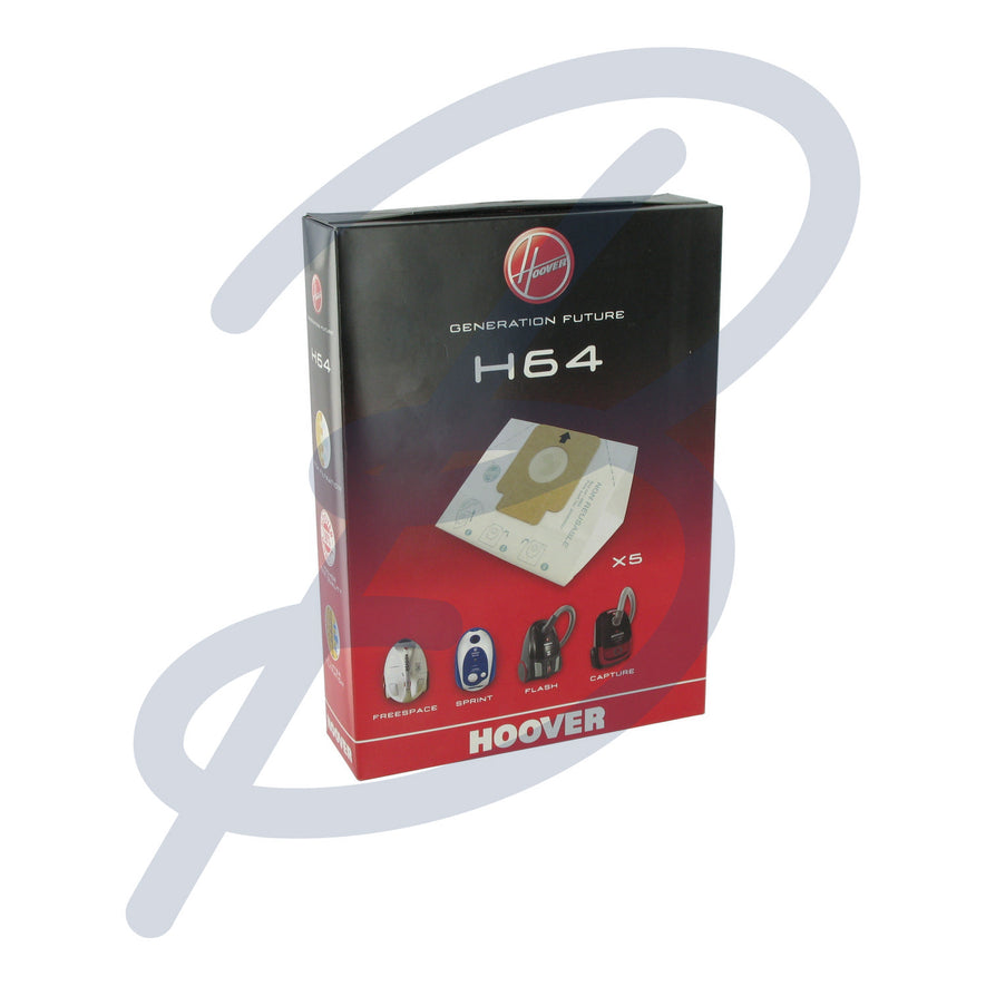 Genuine Hoover Paper Vacuum Bags (Pack of 5) - H64^000
