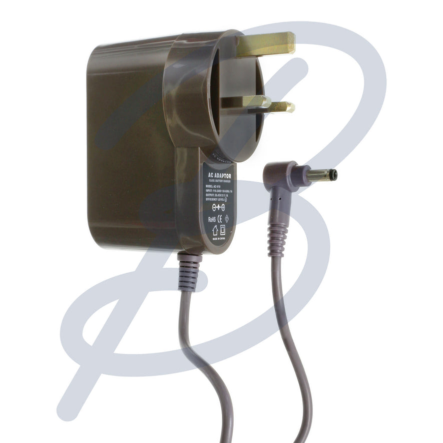 Compatible for Dyson 3-Pin UK Mains Plug Steel Grey Battery Charger. Replacement Cables & Flex for your Dyson appliance. | The Bag Lady