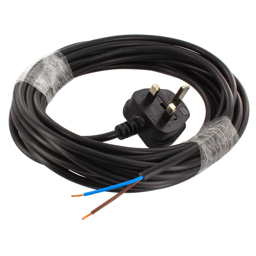 Universal Numatic, Oreck Black Cable & 13A Plug Assembly (2-Core x 0.75mm, 8.4m) - PFC253^000