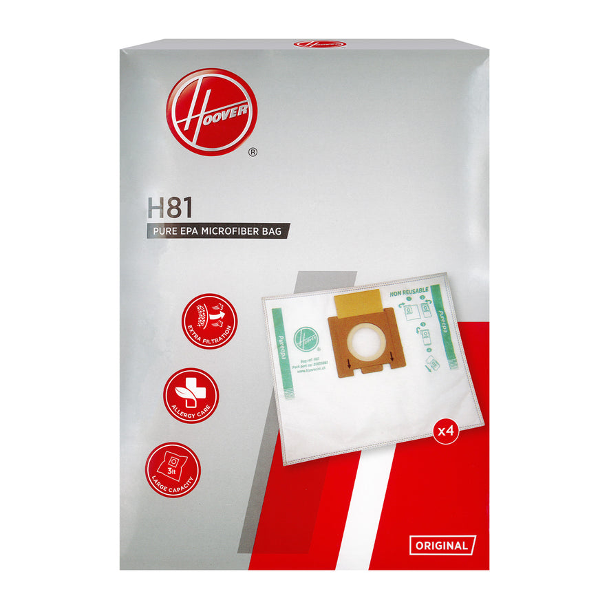 Genuine Hoover 'H81' Microfibre Dust Bags (x4) - H81^000
