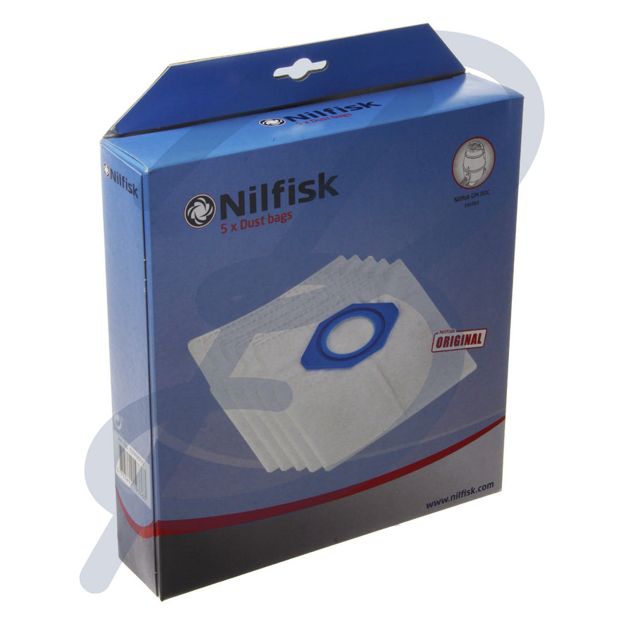 Genuine Nilfisk Series Bags (x5). Replacement Bags (SMS Microfibre) for your Nilfisk appliance. | The Bag Lady
