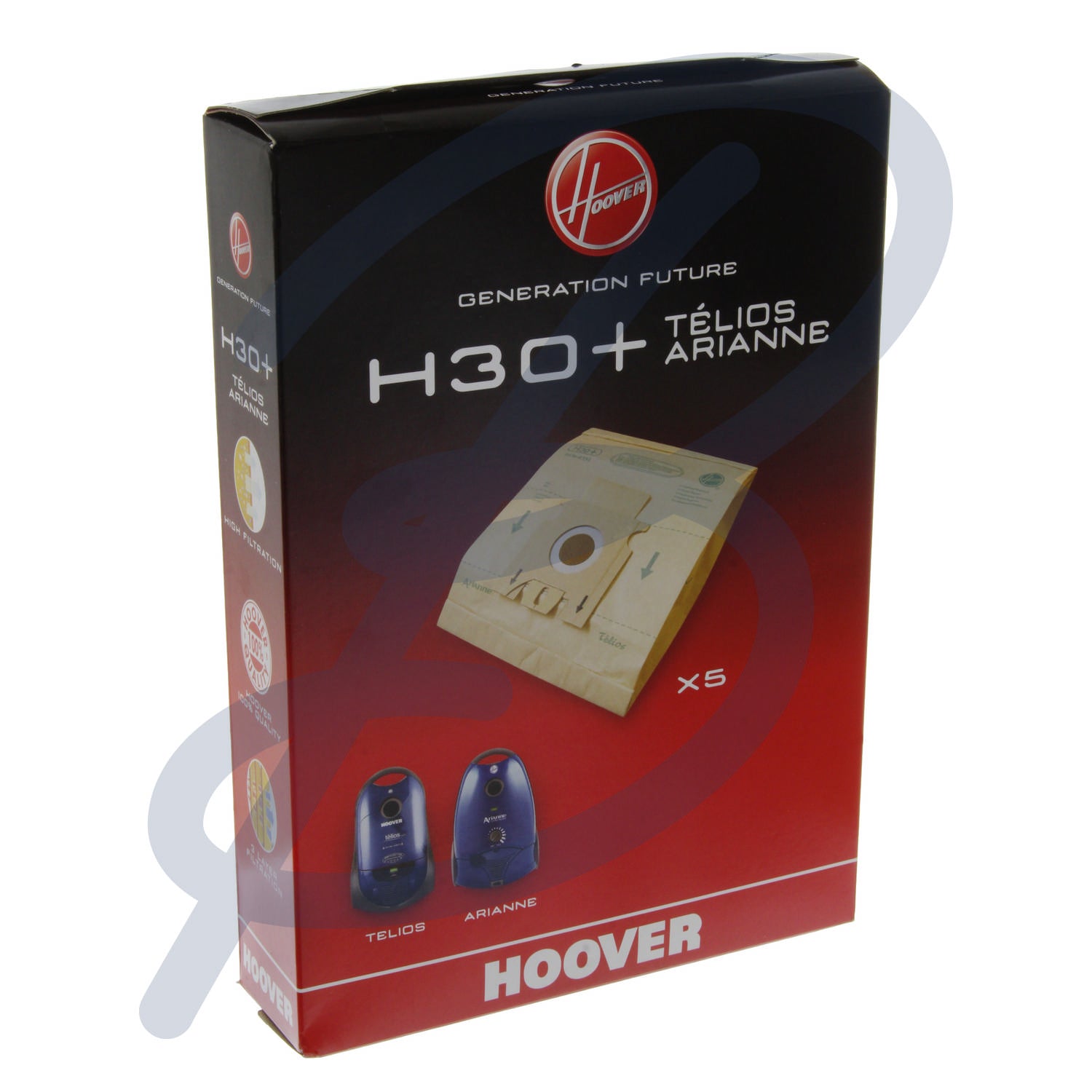 Hoover Paper Vacuum Bags (Pack of 5) - H30+^000 | The Bag Lady