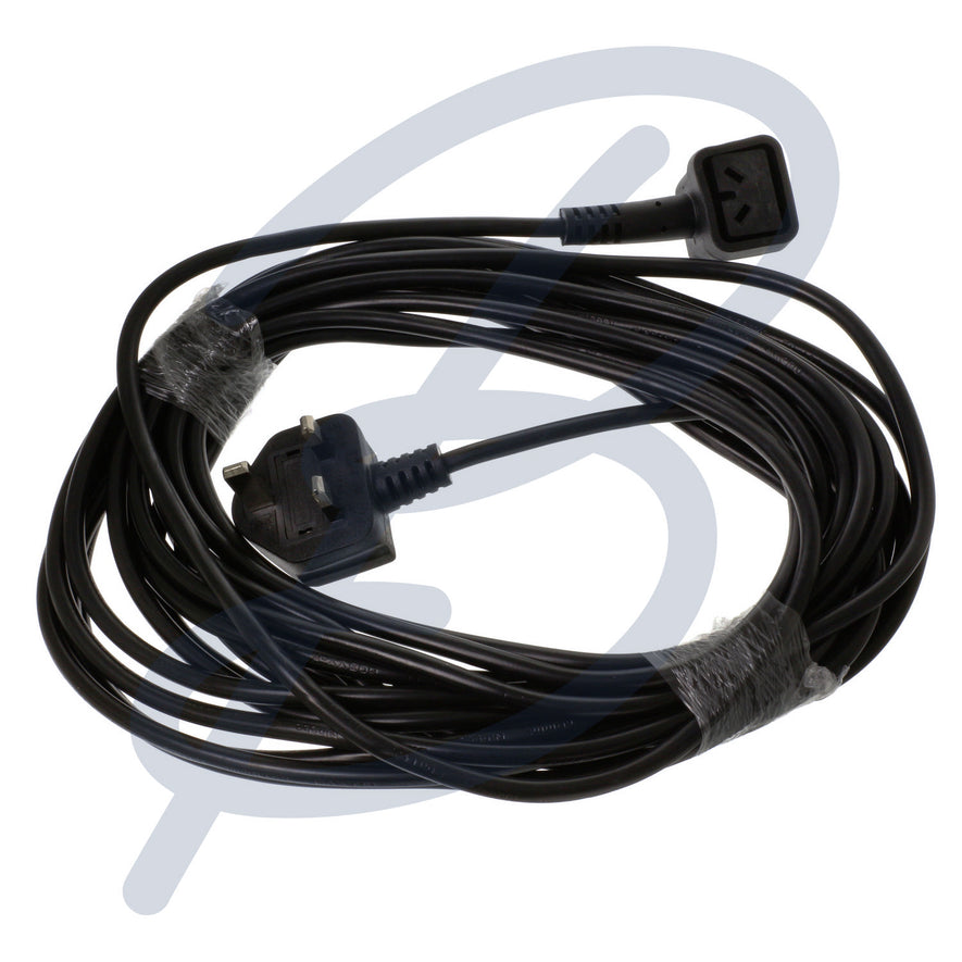 Compatible for Numatic Black Cable & 13A Plug Assembly (2-Pin Connector, 10m). Replacement Cables & Flex for your Numatic appliance. | The Bag Lady