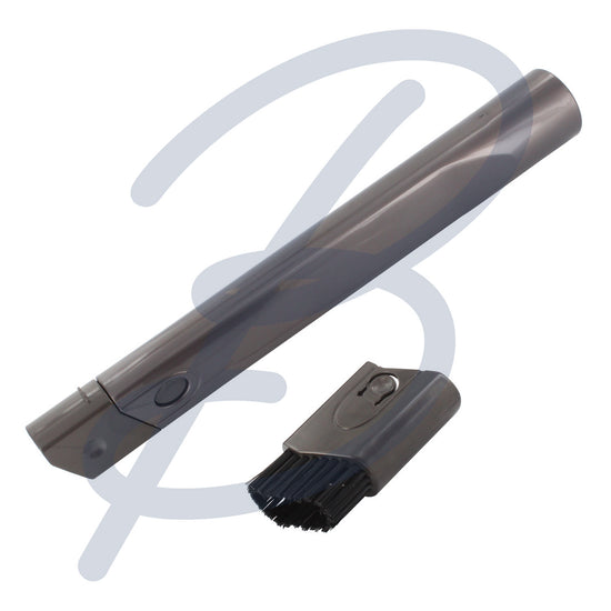 Universal Extendable Steel Coloured Flexible Crevice Tool with Detachable Dusting Brush (32mm, 295mm - 465mm). Replacement Crevice Tools for your Dyson appliance. | The Bag Lady